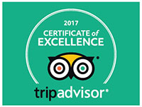 2017 Certificte of Excellence from Trip Advisor